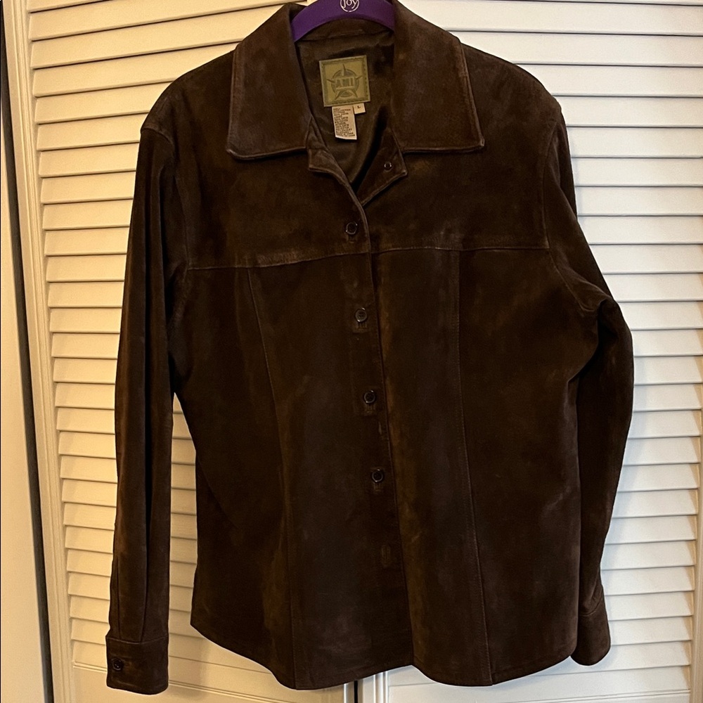 A.M.I.  Women’s  Dark Brown Leather Jacket